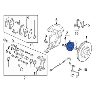 Mazda OE - Front Wheel Bearing and Hub Assembly