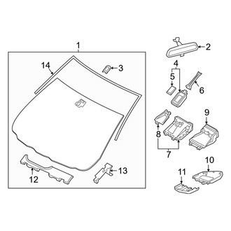 Mazda OE - Windshield - Reveal Moldings