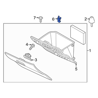 Mazda OE - Front Glove Box Door Striker