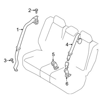 Mazda OE - Restraint Systems - Second Row Seat Belts