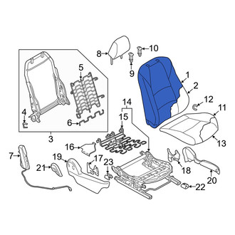 Mazda OE - Front Right Seat Back Cushion Cover