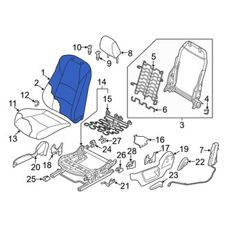 Mazda OE - Front Left Seat Back Cushion Cover