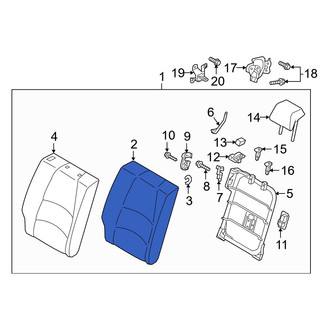 Mazda OE - Rear Right Seat Back Cushion Cover