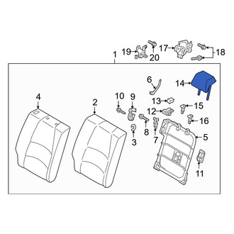 Mazda OE - Rear Left Headrest