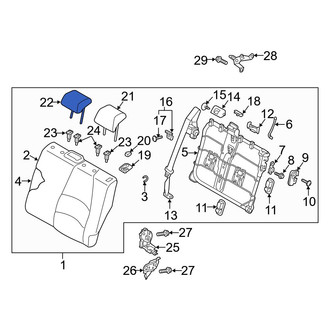 Mazda OE - Rear Center Headrest