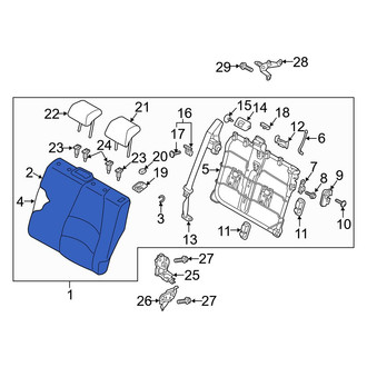 Mazda OE - Rear Left Seat Back Cushion Cover