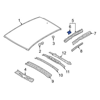 Mazda OE - Left Roof Side Rail Bracket