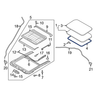 Mazda OE - Sunroof Glass Seal
