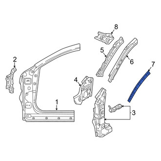Mazda OE - Right Upper Outer Body A-Pillar Reinforcement