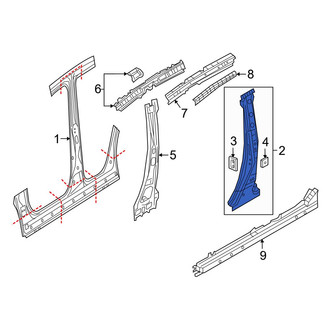 Mazda OE - Left Body B-Pillar Reinforcement