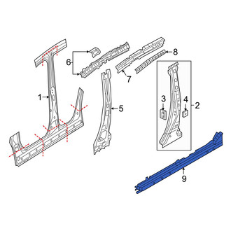 Mazda OE - Left Outer Floor Sill