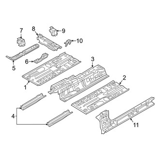 Mazda OE - Pillars, Rocker & Floor - Floor & Rails