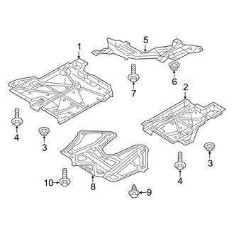 Mazda OE - Pillars, Rocker & Floor - Splash Shields (FWD)