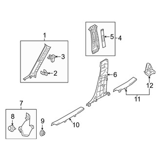Mazda OE - Pillars, Rocker & Floor - Interior Trim