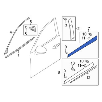 Mazda OE - Front Left Lower Door Molding