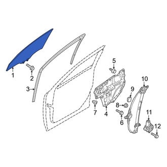 Mazda OE - Front Right Door Glass
