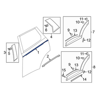 Mazda OE - Rear Left Door Belt Molding