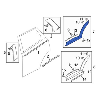 Mazda OE - Rear Right Door Molding