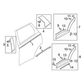 Mazda OE - Rear Door - Exterior Trim
