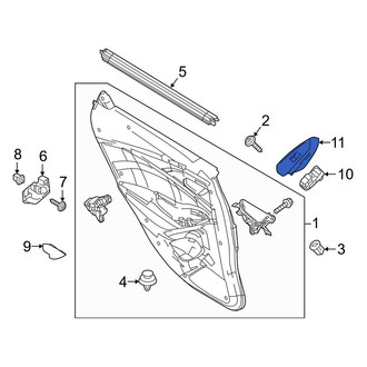 Mazda OE - Rear Left Door Switch Trim Panel