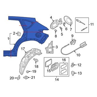 Mazda OE - Rear Left Outer Quarter Panel