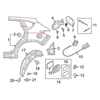 Mazda OE - Rear Fuel Door Spring