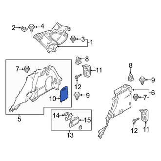 Mazda OE - Rear Right Interior Quarter Panel Trim Panel Access Cover