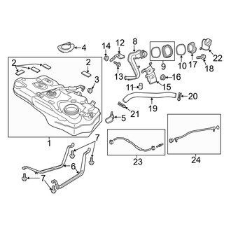 Mazda OE - Fuel System Components (Tank & Components), (FWD)