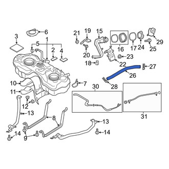 Mazda OE - Lower Fuel Tank Filler Neck