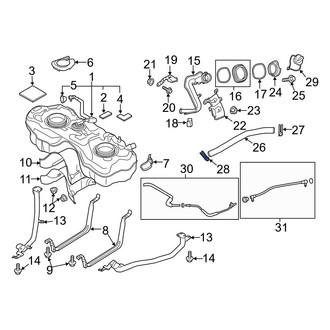 Mazda OE - Lower Fuel Filler Hose Clamp