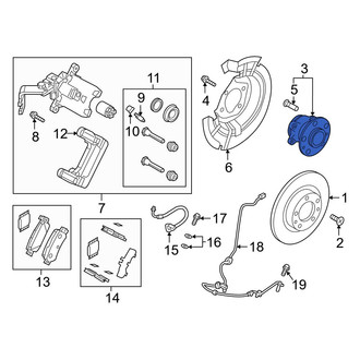 Mazda OE - Rear Wheel Bearing and Hub Assembly