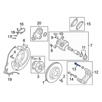 Mazda OE - Rear Upper Disc Brake Caliper Pin