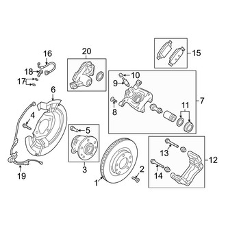 Mazda OE - Rear Suspension - Brake Components (FWD)