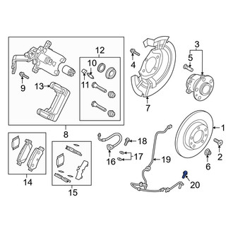 Mazda OE - Brake Dust Shield Bolt