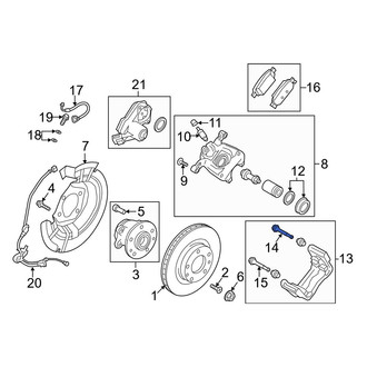 Mazda OE - Rear Upper Disc Brake Caliper Pin