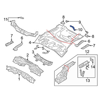 Mazda OE - Center Floor Pan Reinforcement
