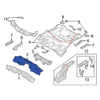 Mazda OE - Rear Center Floor Pan Crossmember