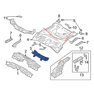 Mazda OE - Center Floor Pan Reinforcement