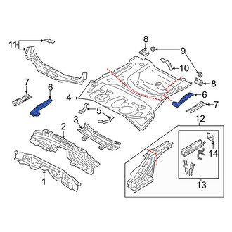 Mazda OE - Right Floor Pan Reinforcement