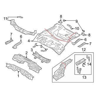 Mazda OE - Rear Body & Floor - Floor & Rails