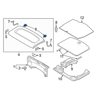 Mazda OE - Package Tray Trim Insulator