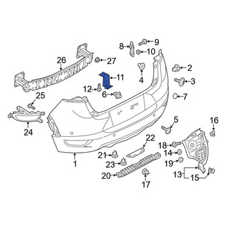 Mazda OE - Rear Left Bumper Cover Support Rail