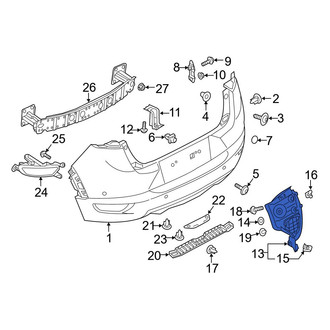 Mazda OE - Rear Left Bumper Splash Shield