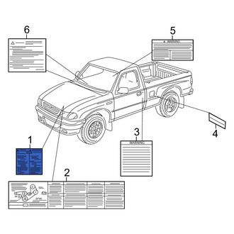 Mazda OE - A/C System Information Label