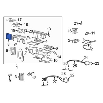 Mazda OE - Left HVAC Heater Core Seal