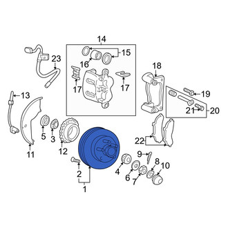 Mazda OE - Front Disc Brake Rotor and Hub Assembly