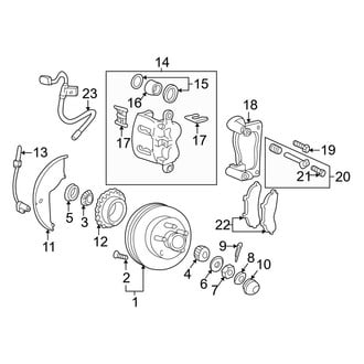 Mazda OE - Front Suspension - Brake Components (With Torsion Bar Suspension)