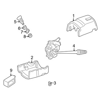 Mazda OE - Steering Column - Shroud, Switches & Levers (W/O Tilt Wheel)