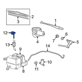Mazda OE - Front Left Windshield Washer Nozzle