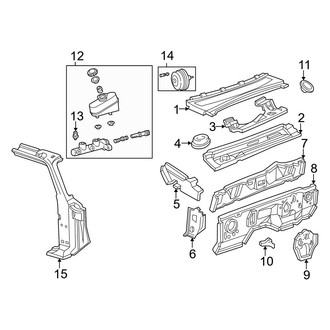 Mazda OE - Cab - Components on Dash Panel (Regular Cab)